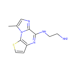 Cc1cnc2c(NCCN)nc3ccsc3n12 ZINC000028950703