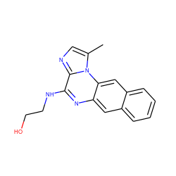 Cc1cnc2c(NCCO)nc3cc4ccccc4cc3n12 ZINC000001911485