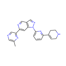 Cc1cncc(-c2cc3c(cn2)cnn3-c2cccc(C3=CCNCC3)n2)n1 ZINC000224878856