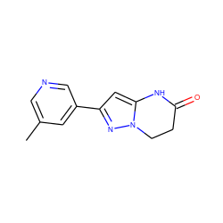 Cc1cncc(-c2cc3n(n2)CCC(=O)N3)c1 ZINC000299827259