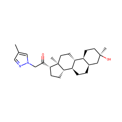 Cc1cnn(CC(=O)[C@H]2CC[C@H]3[C@@H]4CC[C@@H]5C[C@](C)(O)CC[C@@H]5[C@H]4CC[C@]23C)c1 ZINC001772617981