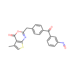 Cc1csc2nc(Cc3ccc(C(=O)c4cccc(N=O)c4)cc3)oc(=O)c12 ZINC000006523543