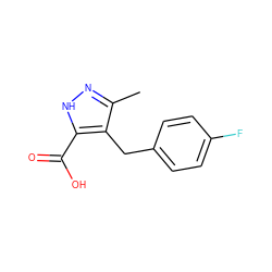 Cc1n[nH]c(C(=O)O)c1Cc1ccc(F)cc1 ZINC000072220411