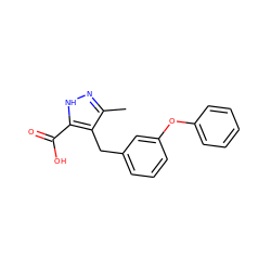 Cc1n[nH]c(C(=O)O)c1Cc1cccc(Oc2ccccc2)c1 ZINC000095556673