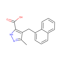 Cc1n[nH]c(C(=O)O)c1Cc1cccc2ccccc12 ZINC000095553874