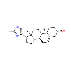 Cc1nc([C@H]2CC[C@H]3[C@@H]4CC=C5C[C@@H](O)CC[C@]5(C)[C@H]4CC[C@]23C)c[nH]1 ZINC000013765651