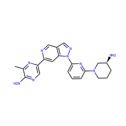 Cc1nc(-c2cc3c(cn2)cnn3-c2cccc(N3CCC[C@H](N)C3)n2)cnc1N ZINC000224853681