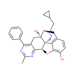 Cc1nc(-c2ccccc2)c2c(n1)[C@@H]1Oc3c(O)ccc4c3[C@@]13CCN(CC1CC1)[C@H](C4)[C@]3(O)C2 ZINC000013800217