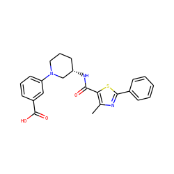 Cc1nc(-c2ccccc2)sc1C(=O)N[C@H]1CCCN(c2cccc(C(=O)O)c2)C1 ZINC000073224220