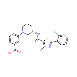 Cc1nc(-c2ccccc2Cl)sc1C(=O)N[C@H]1CCCN(c2cccc(C(=O)O)c2)C1 ZINC000073222256