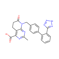 Cc1nc(C(=O)O)c2c(n1)N(Cc1ccc(-c3ccccc3-c3nn[nH]n3)cc1)C(=O)CC2 ZINC000013444040