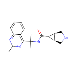 Cc1nc(C(C)(C)NC(=O)[C@@H]2[C@H]3CNC[C@H]32)c2ccccc2n1 ZINC000299861593