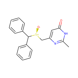 Cc1nc(C[S@+]([O-])C(c2ccccc2)c2ccccc2)cc(=O)[nH]1 ZINC001772610092