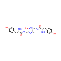 Cc1nc(CNC(=O)[C@@H](N)Cc2ccc(O)cc2)c(=O)[nH]c1CNC(=O)[C@@H](N)Cc1ccc(O)cc1 ZINC000013560896