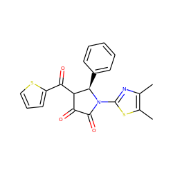 Cc1nc(N2C(=O)C(=O)C(C(=O)c3cccs3)[C@H]2c2ccccc2)sc1C ZINC000006812802