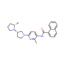 Cc1nc(N2CC[C@H](N3CCC[C@@H]3C)C2)ccc1NC(=O)c1cccc2ccccc12 ZINC000103271985