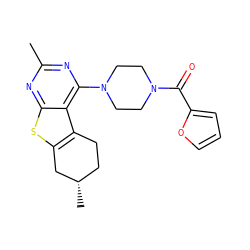 Cc1nc(N2CCN(C(=O)c3ccco3)CC2)c2c3c(sc2n1)C[C@@H](C)CC3 ZINC000001377112