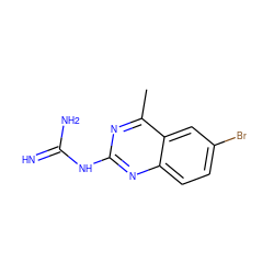 Cc1nc(NC(=N)N)nc2ccc(Br)cc12 ZINC000034051153