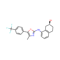 Cc1nc(Nc2cccc3c2C[C@@H](O)CC3)oc1-c1ccc(C(F)(F)F)cc1 ZINC000053226522