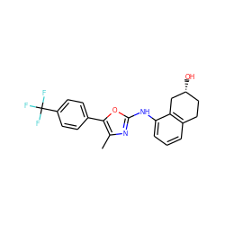 Cc1nc(Nc2cccc3c2C[C@H](O)CC3)oc1-c1ccc(C(F)(F)F)cc1 ZINC000043207848