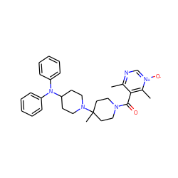 Cc1nc[n+]([O-])c(C)c1C(=O)N1CCC(C)(N2CCC(N(c3ccccc3)c3ccccc3)CC2)CC1 ZINC000003942459