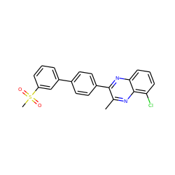 Cc1nc2c(Cl)cccc2nc1-c1ccc(-c2cccc(S(C)(=O)=O)c2)cc1 ZINC000049068963