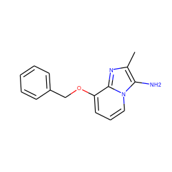 Cc1nc2c(OCc3ccccc3)cccn2c1N ZINC000013760950