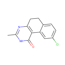 Cc1nc2c(c(=O)[nH]1)-c1cc(Cl)ccc1CC2 ZINC000013832472