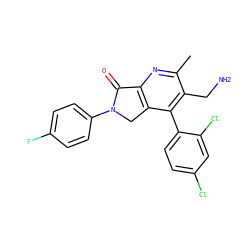 Cc1nc2c(c(-c3ccc(Cl)cc3Cl)c1CN)CN(c1ccc(F)cc1)C2=O ZINC000034804222