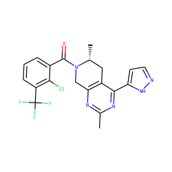 Cc1nc2c(c(-c3ccn[nH]3)n1)C[C@@H](C)N(C(=O)c1cccc(C(F)(F)F)c1Cl)C2 ZINC000219495672