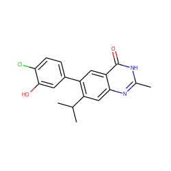 Cc1nc2cc(C(C)C)c(-c3ccc(Cl)c(O)c3)cc2c(=O)[nH]1 ZINC000013679442