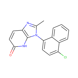 Cc1nc2ccc(=O)[nH]c2n1-c1ccc(Cl)c2ccccc12 ZINC000118265963