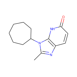 Cc1nc2ccc(=O)[nH]c2n1C1CCCCCC1 ZINC000118264048