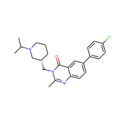 Cc1nc2ccc(-c3ccc(Cl)cc3)cc2c(=O)n1C[C@H]1CCCN(C(C)C)C1 ZINC000028711960