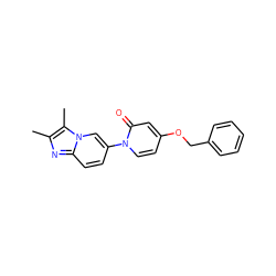 Cc1nc2ccc(-n3ccc(OCc4ccccc4)cc3=O)cn2c1C ZINC000223418729