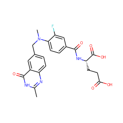 Cc1nc2ccc(CN(C)c3ccc(C(=O)N[C@@H](CCC(=O)O)C(=O)O)cc3F)cc2c(=O)[nH]1 ZINC000013724775