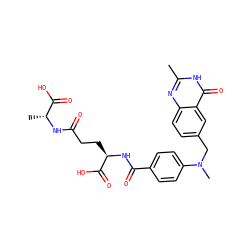 Cc1nc2ccc(CN(C)c3ccc(C(=O)N[C@H](CCC(=O)N[C@H](C)C(=O)O)C(=O)O)cc3)cc2c(=O)[nH]1 ZINC000026990541
