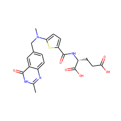 Cc1nc2ccc(CN(C)c3ccc(C(=O)N[C@H](CCC(=O)O)C(=O)O)s3)cc2c(=O)[nH]1 ZINC000001625751