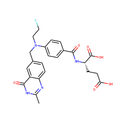 Cc1nc2ccc(CN(CCF)c3ccc(C(=O)N[C@@H](CCC(=O)O)C(=O)O)cc3)cc2c(=O)[nH]1 ZINC000026834533