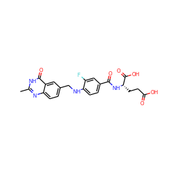 Cc1nc2ccc(CNc3ccc(C(=O)N[C@@H](CCC(=O)O)C(=O)O)cc3F)cc2c(=O)[nH]1 ZINC000026833444