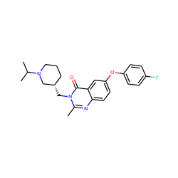 Cc1nc2ccc(Oc3ccc(F)cc3)cc2c(=O)n1C[C@H]1CCCN(C(C)C)C1 ZINC000028711981