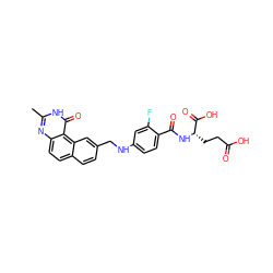 Cc1nc2ccc3ccc(CNc4ccc(C(=O)N[C@@H](CCC(=O)O)C(=O)O)c(F)c4)cc3c2c(=O)[nH]1 ZINC000002014079