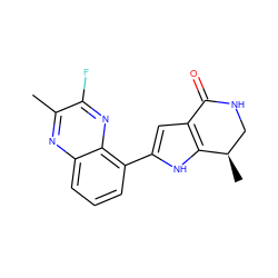 Cc1nc2cccc(-c3cc4c([nH]3)[C@H](C)CNC4=O)c2nc1F ZINC000222374719