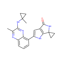 Cc1nc2cccc(-c3cc4c([nH]3)C3(CC3)NC4=O)c2nc1NC1(C)CC1 ZINC000206074379