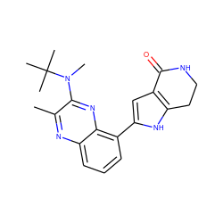 Cc1nc2cccc(-c3cc4c([nH]3)CCNC4=O)c2nc1N(C)C(C)(C)C ZINC000223410139