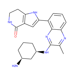 Cc1nc2cccc(-c3cc4c([nH]3)CCNC4=O)c2nc1N[C@@H]1CCC[C@H](N)C1 ZINC000222353949