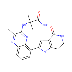 Cc1nc2cccc(-c3cc4c([nH]3)CCNC4=O)c2nc1NC(C)(C)C(N)=O ZINC000222420346