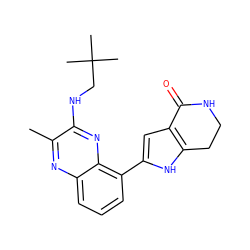 Cc1nc2cccc(-c3cc4c([nH]3)CCNC4=O)c2nc1NCC(C)(C)C ZINC000206108895