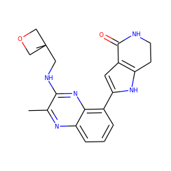 Cc1nc2cccc(-c3cc4c([nH]3)CCNC4=O)c2nc1NCC1(C)COC1 ZINC001772652964