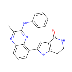 Cc1nc2cccc(-c3cc4c([nH]3)CCNC4=O)c2nc1Nc1ccccc1 ZINC000206112743